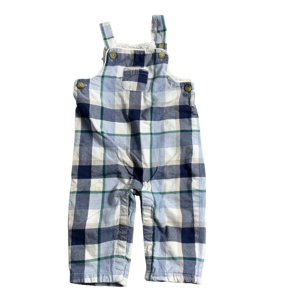 Janie and Jack Plaid overalls 6-12mo